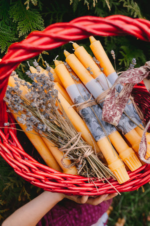 *Limited* Beeswax Cottage Taper Pair