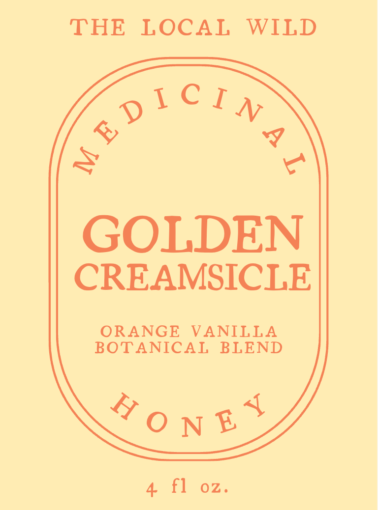 Golden Creamsicle Medicinal Honey - Soothing Citrus & Golden Milk Herbal Blend