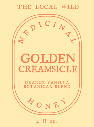 Golden Creamsicle Medicinal Honey - Soothing Citrus & Golden Milk Herbal Blend