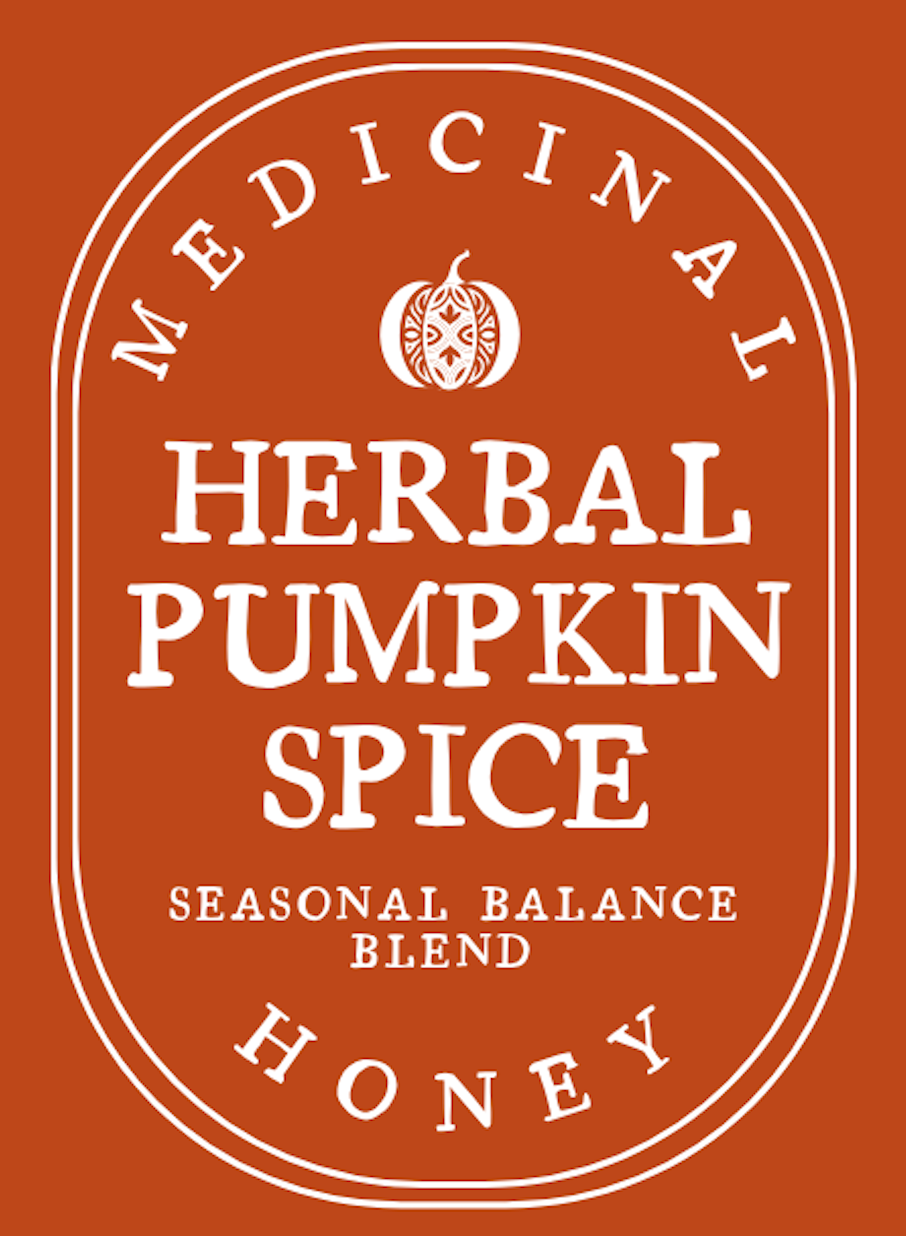 Herbal Pumpkin Spice Medicinal Honey - Cozy & Warming Pumpkin Spice Herbal Blend
